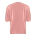 thumbnail image 5 of Lixiuxyad Women Basic Tee Women's Shirts Stylish Women's T Shirts Casual Women’s Button Up Short Sleeve Tops Versatile Wear For All Occasions Wardrobe Addition,Pink, 5 of 6