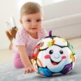 thumbnail image 2 of Fisher-Price Baby Learning Toy Laugh & Learn Singin’ Soccer Ball Musical Plush with Sounds & Phrases for Infants Ages 6+ Months, 2 of 5