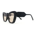 thumbnail image 3 of Womens Mod Cat Eye Thick Plastic Fashion Sunglasses Black Beige, 3 of 4