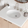 thumbnail image 3 of ARIEL Milan 31 Inch Single Oval Sink Bathroom Vanity with Pure White Quartz Countertop 1.5 Inch in Natural Oak, 3 of 7
