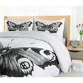 thumbnail image 4 of Ensemble de Housse de Couette Blanche, Style Vintage Faune Papillon Vanessa, 4 of 6