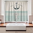 thumbnail image 2 of Ambesonne Nautical Kitchen Curtains, Vintage Marine Anchor, 55"x45", Seafoam Beige and Black, 2 of 3