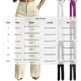 thumbnail image 2 of Ohufall Trendy Womens Pant Solid Color High Waist Wide Leg Pants Button Zipper Pocket Daily Outfits, 2 of 6