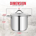 thumbnail image 3 of Stockpot Bakken-Swiss Deluxe de acero inoxidable de 16 cuart, 3 of 3