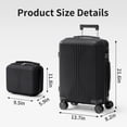 thumbnail image 6 of Ktaxon Luggage Set 2 Piece Carry-on, PP Hard Shell Suitcase 14" 20" Luggage Sets Spinner Wheels, Black, 6 of 9