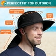 SUN CUBE Sun Hat for Men, Wide Brim Fishing Hat Neck Flap Cover Men Women, Hiking Safari, UV Sun
