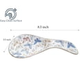 thumbnail image 3 of J.west Ceramic Spoon Rest for Kitchen Counter & Stove Top,Floral Spoon Holder for Cooking & Counter  Kitchen Gadgets Butterfly Blue, 3 of 8