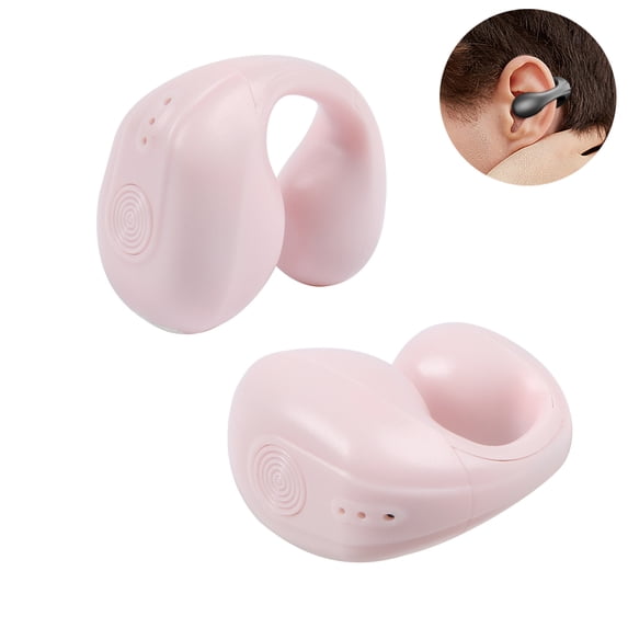 Dpisuuk Wireless Bluetooth Earclip Earphones, Bone Conduction Ear-clip Headphones, Noise Reduction & Leak Proof Sound Mini Headset for Work Sport(A Pair)