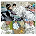 thumbnail image 4 of XiYing Emergency Survival Blanket, 82X51 Inch Mylar Thermal Reflective Blanket for Camping, Hiking, Outdoor Shelter, Windproof, Waterproof, 2-Pack, 4 of 7