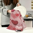 thumbnail image 2 of Valentine Hearts Pattern Dish Towels Set of 4, Vintage Love Washable Tea Towels Dishcloths Lint-Free 18x28 Inch Fast Drying for Home Kitchen Clean, 2 of 5