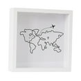thumbnail image 3 of veasfak Shadow Box Frame Compact Top Loading Display Case for Artworks Cards Tickets white 20x20cm, 3 of 9