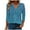 Blue#03, variant on JTZGDY Womens T-Shirts Dressy Casual Floral Printed Fall 3/4 Length Sleeve V Neck Graphic Tunic Tees Loose Fit Pullover Tops Orange#03 L