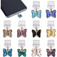 thumbnail image 1 of 10 Tapones Antipolvo para Móviles Tipo C con Colgantes de Mariposa de Cristal y Diamantes de Imitación, Tapones Antipolvo de Plástico PVC para Puertos USB-C, Protectores con Colgantes, 1 of 7