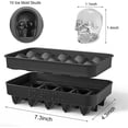 thumbnail image 2 of 2pcs Ice Cube Skull Trays,Silicone Ice Cube Mold Maker with Lid,Skull Head Style Mold,for Chilling Whiskey, Cocktail, Beverages,Pudding Chocolate, 2 of 7