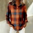 thumbnail image 4 of QASIEATN Womens and Girls Long Sleeve Flannel Shirt Casual Button Down Plaid Shirts 3 Months Adult 2XL, 4 of 7