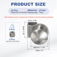 thumbnail image 2 of Uxcell Glass Door Pull Handle, Stainless Steel No Drilling Door Clips Pulls Handles Knobs with Screw Silver 2, 2 of 7