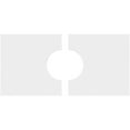 thumbnail image 4 of 24"W x 12"H x 6"ID x 8 1/4"C x 1"P Rectangle Architectural Grade PVC Contemporary Ceiling Medallion, Two Piece, 4 of 11