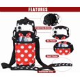 thumbnail image 4 of Water Bottle Carrier Holder Sling Bag Sleeve 32 Oz Crossbody Water Bottle Case Cover with Strap Pockets for Travelling Hiking Camping, 5''''x10'''', Black-2, 4 of 5