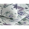 thumbnail image 3 of Ambesonne Springtime Quilted Bedspread Set 3 Pcs, Romantic Flower Petals, Twin, Laurel Green Mauve, 3 of 4
