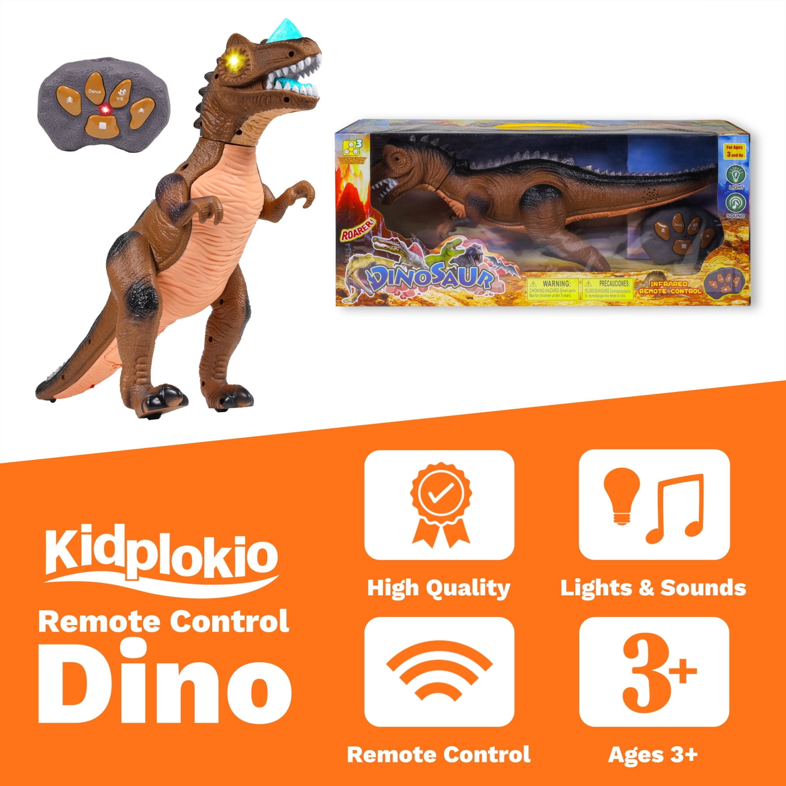 Discovery Kids Radio Controlled T-Rex Dinosaur Action Figure Brown