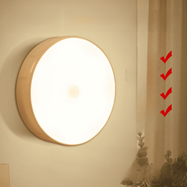Luz LED de noche con carga automática e inteligente, con sensor de cuerpo humano, inalámbrica, control de voz para el hogar, armario, pasillo y pasillo