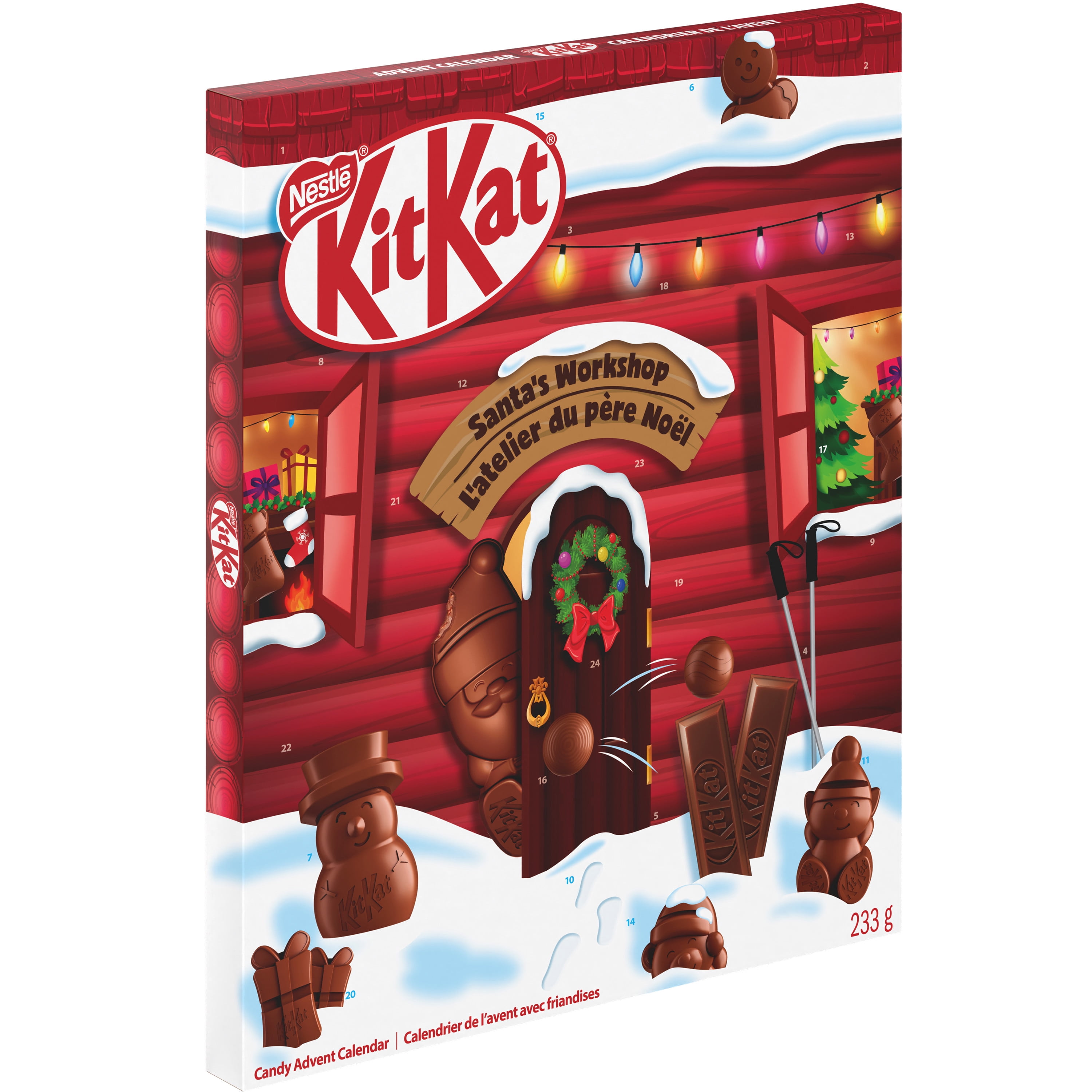Kitkat Santa's Workshop Advent Calendar, With KITKAT Christmas Chocolates, 233 g
