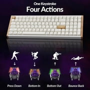 Keychron K4 HE 96% Wireless RGB Magnetic Switch Keyboard, Hall Effect Rapid Trigger, QMK, 2.4G/BT, White
