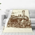 thumbnail image 1 of Fotbe Train Manta de Franela Acolchonada con Estampado, Súper Suave y Esponjosa, Extra Grande para Sofá, Cama, Uso Todo el Año-50"x40", 1 of 7