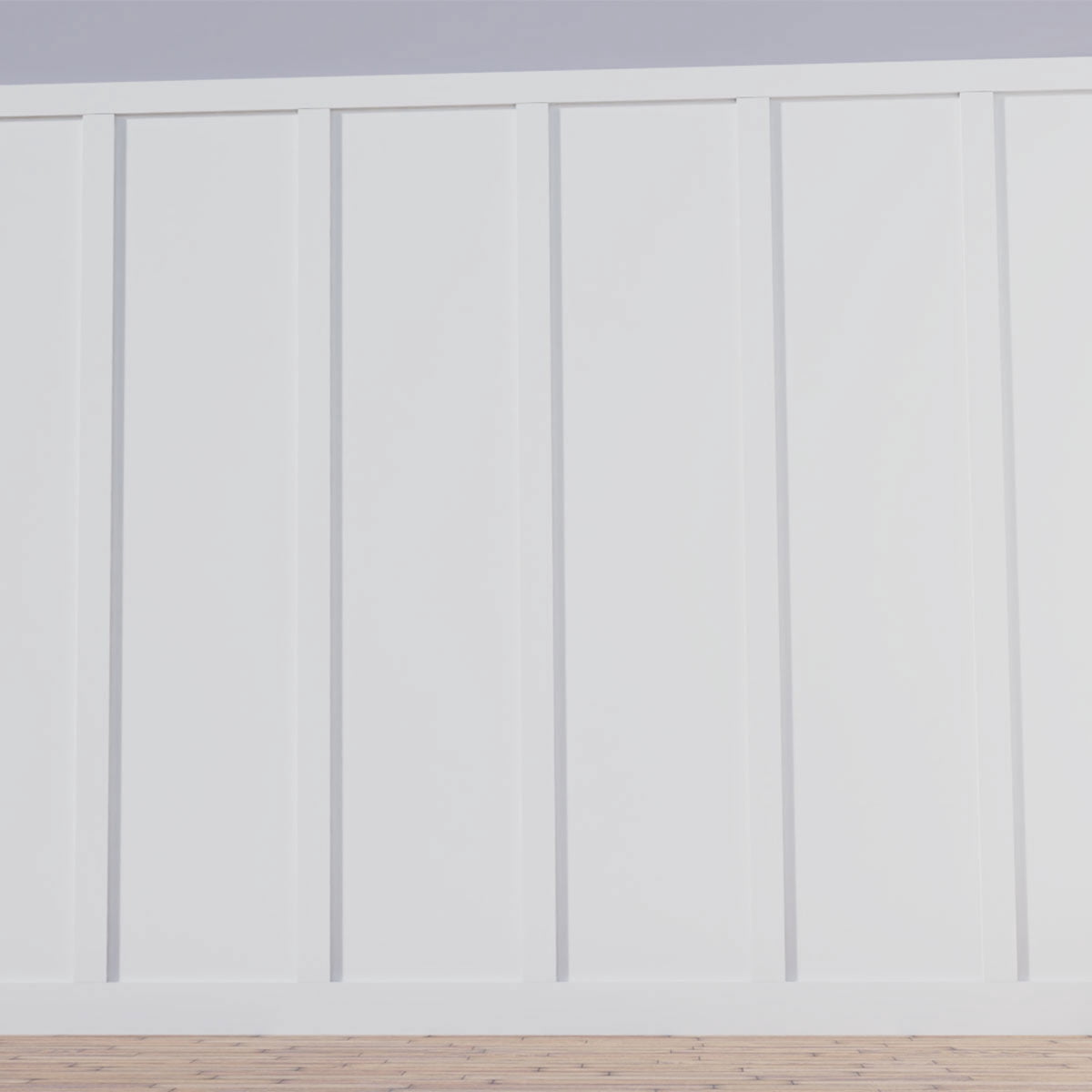 104" Height with 20" Wide Adjustable Wall Panels, Classic Shaker 8' PVC Wainscoting Kit, (for heights up to 104"H)