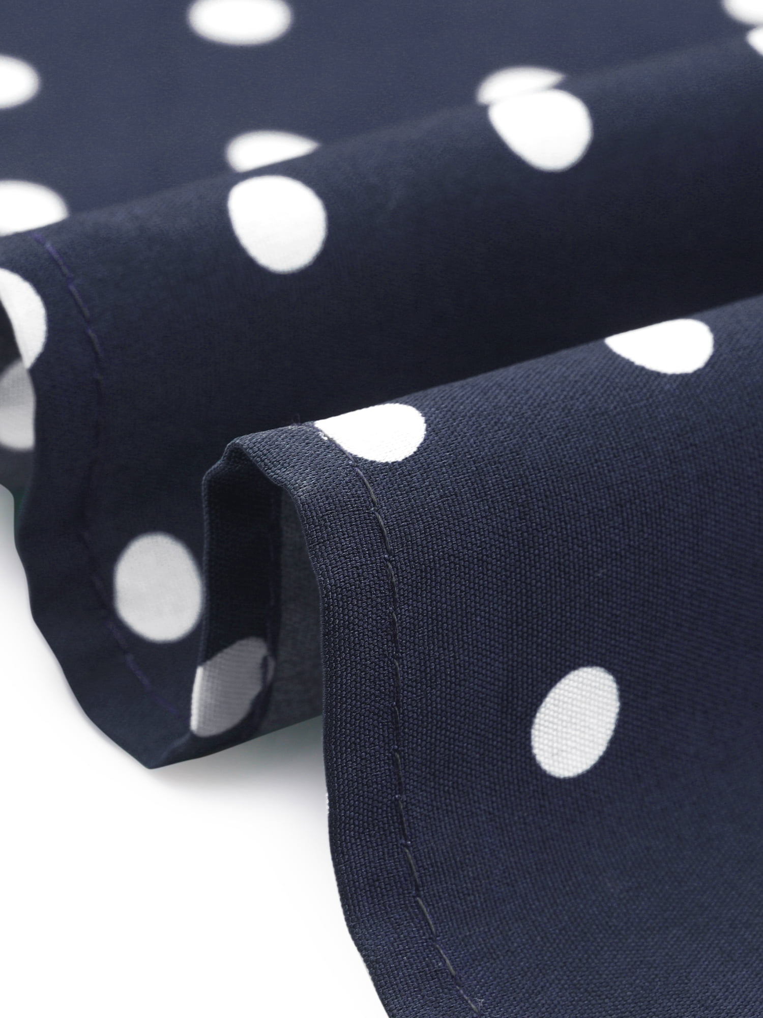 DARING DIVA Women's Plus Size V Neck Wrap Polka Dot A-Line Dress 1X Dark Blue