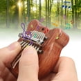 thumbnail image 3 of Kalimba à 8 Tons, Mini Kalimba à Touches en Acier au Carbone Haute Résistance en Forme d'Ourson en Acajou pour Instruments de Plein Air et de Loisirs pour Réduire la Pression de Votre Travail Ou de Vos Études, 3 of 8