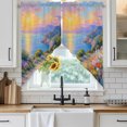 thumbnail image 6 of Sunset Swag Valances for Windows, Kitchen Window Curtains Over Sink, Colorful Wildflower Path Cottagecore Ocean Window Treatment Curtains for Living Room/Bedroom Curtains 2 Panel Sets 36"x45", 6 of 8
