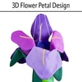 thumbnail image 2 of In the Breeze 5227 — Iris Windtail — Colorful 3D Purple Flower Windsock with Flowing Tails, 2 of 9