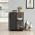 thumbnail image 2 of 23.6" Wide Open Shelves and Cabinet Space Kitchen Cart, 2 of 4