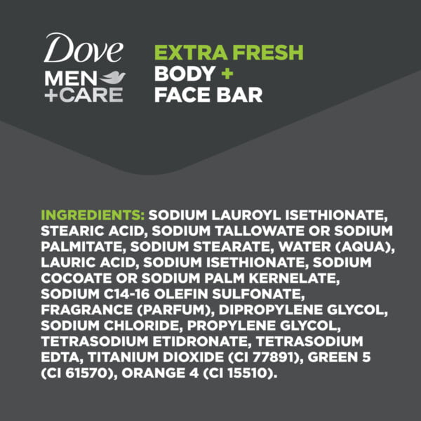Dove Men+Care Extra Fresh Three in One Cleanser for Body Face and Shaving Bar  Soap, 6 ct / 3.75 oz - Harris Teeter