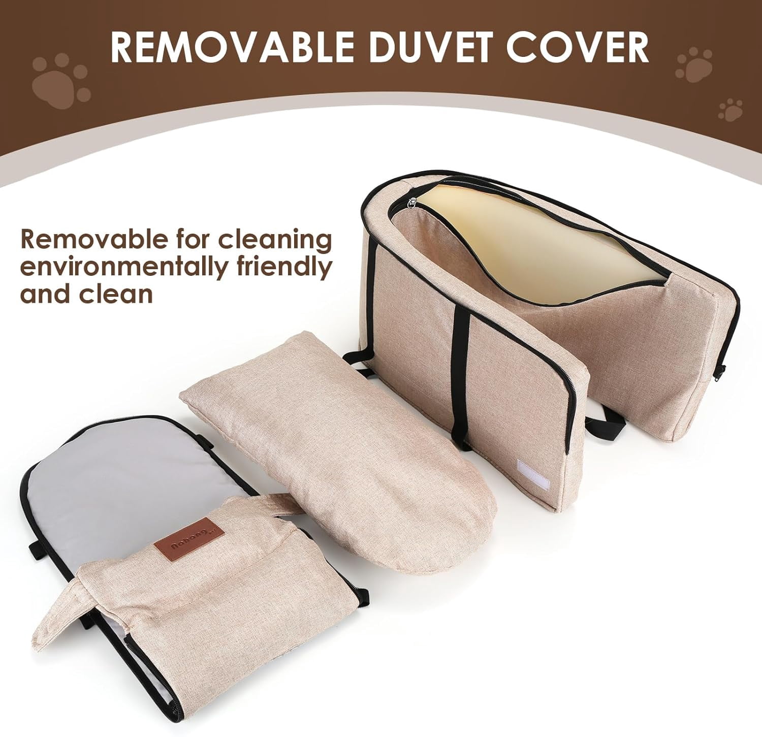 Siège Auto Console Centrale Pour Petits Chiens - Rehausseur Pliable Lavable Jusqu'à 8,2 Kg