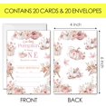 thumbnail image 2 of Our Little Pumpkin Is Turning One Birthday Invitations - 20 Fall Pink Pumpkin Theme First Birthday Invitation Cards 4"x6" with Envelopes, Autumn Baby 1st Birthday Party Invites.(124), 2 of 4