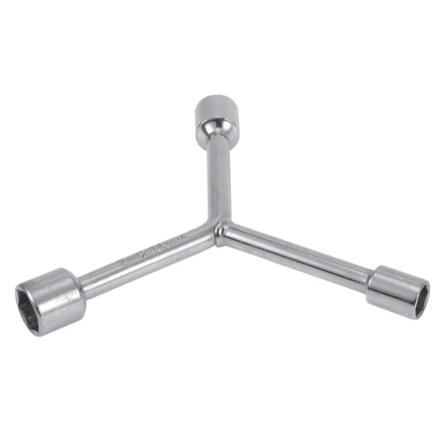 Unique Bargains 1 Pcs Llave de socket removedora de 7.4cm de acero al carbono hexagonal 10mm 12mm 14mm para automóvil, motocicleta, dirtbike, llave en Y de 3 vías