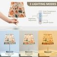 thumbnail image 3 of Yayeee Mini Table Lamp 10.8" Dimmable with Fabric Shade 3 Color Temperatures, Pink Fall Coffee, 3 of 7