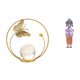 thumbnail image 1 of Estatua de bola de cristal,Estatuas de bolas de cristal para decoración del hogar,escritorio interior,Escultura de bola de cristal Figura de hierro Decoración,Muñeca geisha japonesa,Adorno, 1 of 8