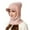 Pink, variant on Aihuaihua 3 in 1 Beanie Hat with Scarf and Mask with Brim, 3 in 1 Beanie Hat for Women, Fall Winter Warm Knitted Windproof Balaclava Scarf with Pom Pom