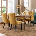 thumbnail image 5 of Modern Set of 2 Velvet Upholstered Dining Chairs with Solid Wood Legs and Nailhead Trim for Dining Room Living Room Kitchen Restaurant, 5 of 9