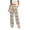 *Brown, variant on ClodeEU Women's Plaid Elastic High Waist Straight Leg Lounge Pants ,Casual Loose Sleep Trousers with Pockets ,Women's Plus L