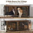 thumbnail image 3 of POAO 78.74"L Dog Crate Furniture for 2 Dogs, Heavy Duty Double Dog Crates for Large Dogs(35-60 Pounds), Dog Kennel Furniture Indoor as TV Stand,Brown, 3 of 8
