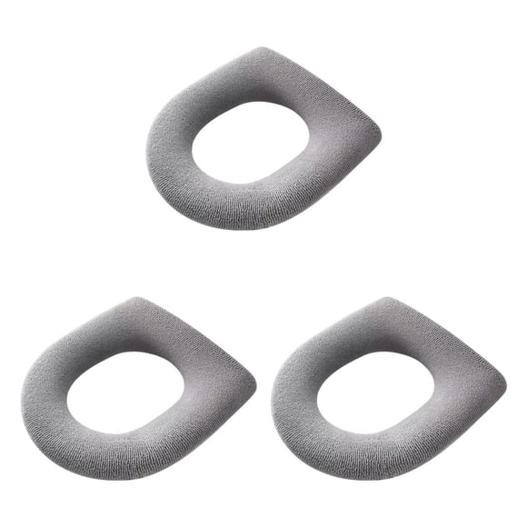 Yuarrent Cojín de la cubierta del asiento del inodoro Alfombrilla estirable Baño de color sólido Type1 NO1
