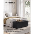 thumbnail image 2 of SONGMICS Puff Almacenaje, Banco de Almacenamiento, 38 x 110 x 38 cm, Soporta hasta 300 kg, para Sala de Estar, Dormitorio, Entrada, Negro, 2 of 6