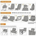thumbnail image 4 of Car Seat Covers Sets for 2000-2021 2022 2023 2024 2025, Full Set Seat Cushion 5 Seats Front Rear Protectors Breathable Interior Accessories,Beige+Black, 4 of 5
