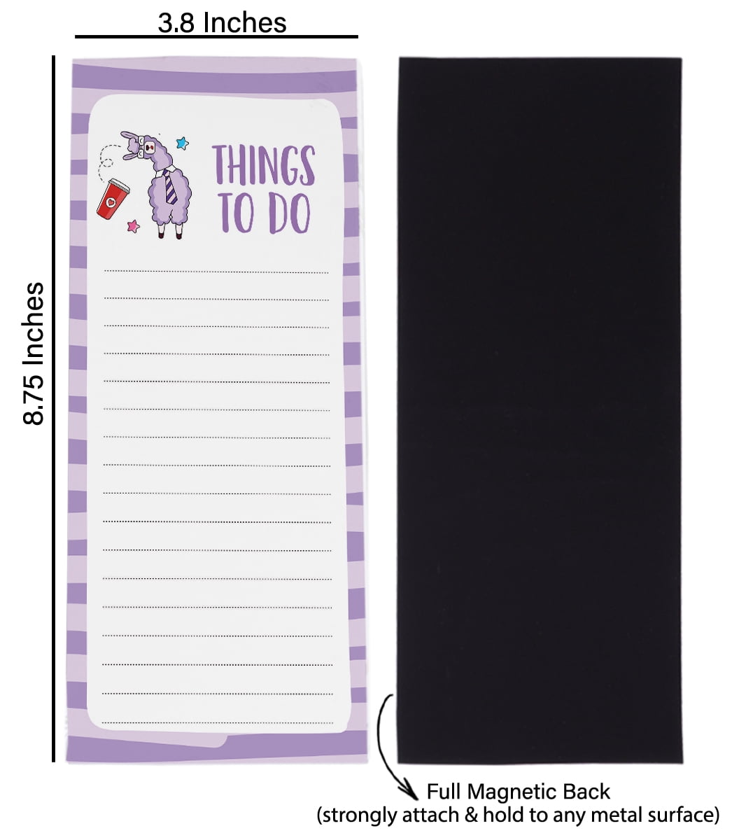 Inkdotpot Pack of 3 Magnetic Fridge To-Do List Notepads- Magnetic Memo Pads For Refrigerator-(50 Sheets Each)-FV