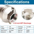 thumbnail image 2 of Imeshbean, 1 HP, 110 V, Corded Deep Well Submersible Water Transfer Pump, 33GPM, 2 of 9