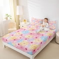 thumbnail image 4 of Feelyou Pink Cherry Blossoms Twin Sheet Sets, Cartoon Flower Bedding, 3pcs, 4 of 7